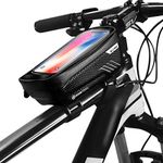 WILD MAN Hard Shell Touch Screen Phone Holder Type Bike Bag Waterproof for Road Mountain Cycling (Black,E2)