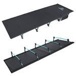 FE Active Folding Camping Bed for Adults - Lightweight, Compact, Portable Folding Camp Bed Single, Comfortable Camping Cot for Adults & Kids, Fits Single Air Mattress Pad | Designed in California, USA