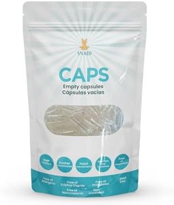 Snadi - 1000 Cápsulas de Gelatina Vacías | Tamaño 0 | Transparentes | Calidad Farmacéutica | Embalaje Biodegradable | Ideal para Vitaminas y Suplementos | Inodoras e Insípidas