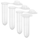 iplusmile Centrifuge Tubes, Clear Graduated microcentrifuge Test Tubes with Attached Lid, Micro Small Sample Bottle Vials Container with Cap for 2ml Tubes