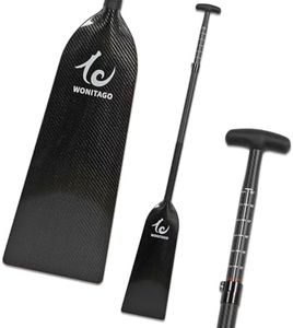 WONITAGO Dragon Boat Paddle Lightweight and Adjustable Full Carbon Fiber Dragon Boat Paddles, IDBF Approved, 115-130 cm/45-51 inch, Black