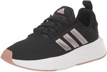 adidas Women's Swift Run23 Shoes Sneaker, Core Black/Champagne Metallic/White, 9.5