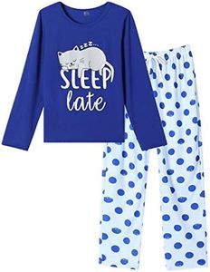 VENTELAN Women Pajamas Cute Owl Sleepwear Comfy Pajama Pants Long Sleeve Night Suits