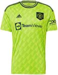 adidas Men's Soccer Manchester United 22/23 Third Jersey, Semi Solar Slime, Large