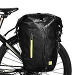 Rhinowalk Bike Bag Waterproof Bike Pannier for Biycle Cargo Rack 25L Postman Saddle Bag Shoulder Bag Laptop Pannier Rack Bicycle Bag Professional Cycling Accessories (Two in one)