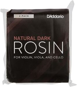 D'Addario Violin Rosin - Cello Rosin - Natural Rosin Violin, Dark, Two Pack