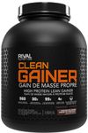 Rivalus Rival Nutrition Clean Gainer | High Protein Lean Mass Gainer Powder | 560 Calories, 30g Protein, 99g Multi-Source Carbs | 15 Servings (5LB, Chocolate)