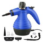 Comforday Handheld Steam Cleaner-Multi-Purpose Steamer with Safety Lock for Stain Removal, Carpet Cleaning with 9 Accessories Kit Included Hard Surface Cleaner (blue)