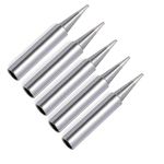 5Pcs Soldering Iron Tips, 900M Solder Tip Replacement for Weller, Solder Welding Replacement Tip Kit Use for Hakko, Radio Shack Solder Station etc (5PCS 900M-T-B)