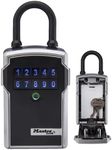 MASTER LOCK Portable Smart Connected Key Safe with Shackle, Bluetooth or Combination, Medium 183 x 83 x 59 mm, Outdoor, for Home Office Industries Vehicles