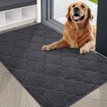 COSY HOMEER Door Mat 80 x 120cm, Absorbent Doormats Non-Slip Indoor, Dirt Trapper Mat Door Mats Low Profile Floor Mat Machine Washable for Entrance, Inside, Kitchen, Front Back Door, Dark Grey