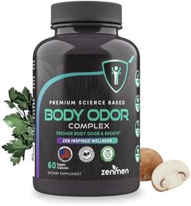 Zenmen Natural Body Odor Eliminator Pills - Reduce Bad Breath, Sweat, Armpit & Foot Odor - Chlorophyll Tablets with Zinc, Champignon, Psyllium Fiber - Vegan Capsules, Made in USA
