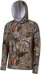 BASSDASH Men's UPF 50+ Lightweight Hunting Camo Hoodie Quick Dry Performance Long Sleeve Fishing Shirt with Hood FS30M