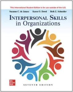 Interpersonal Skills in Organizations ISE