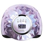 Red Square 248W UV LED Nail Lamp, UV Light for Nails Gel Polish with 60 Led Beads, Faster Curing Lamp LED Nail Dryer with 4 Timers and Auto Sensor, UV Lamp for Gel Nails Home Salon (Y13)