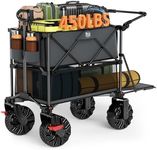 TIMBER RIDGE Push & Pull Double Decker Wagon, 400L Capacity & 450lb Load