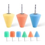 Polishing Cone ZFE 9 PCS Sponge Buffing for Automotive Car Wheel Hub Care, Metal Polish Buffing Polishing Ball for Aluminum and Stainless Steel