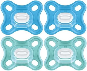 MAM Comfort Baby Pacifier, 100% Lightweight Silicone, 0-3 Months, Baby Boy (Pack of 4)