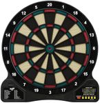 Fat Cat by GLD Products 727 Electronic Dartboard Value Size Over 15 Games and 132 Options Auto-Scoring Compact Display with Missed-Dart Throw Catch Ring Soft Tip Darts and Extra Points Battery