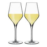 Luigi Bormioli Supermo 11.75 oz Chardonnay White Wine Glasses, Set of 2, Clear