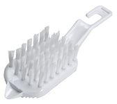 KitchenCraft Vegetable Brush, Plastic Vegetable Scrubber, Durable Bristles and Hook, 15 x 6cm (6 x 2.5''), White