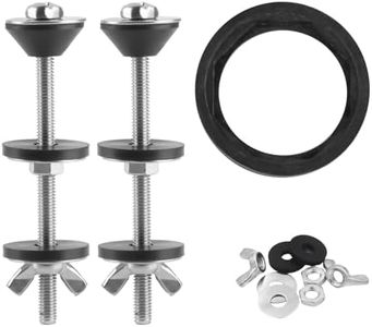 3 PcsToilet Cistern Seal Kit, Toilet Cistern Repair Kit: 2 Pcs 100mm Toilet Tank Bolts & 1 x Seal Foam Doughnut Washer, Bathroom Close Coupling Tank Fixing Kit Toilets Parts