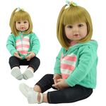 DUNGRANI ENTERPRISE Sleeping Reborn Baby Dolls, 22 Inch Lifelike Newborn Baby Boy Doll, Realistic Weighted Baby Toddler, Christmas Gift For Kids Age 3+