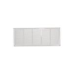 20'' x 8'' Inch / 500 x 200 mm White Steel Vent Cover - Metal Rectangular Soffit Grille - Louvered Air Return Grille - for Ceiling and Sidewall - Built-in Protection Screen Mesh - HVAC Ventilation
