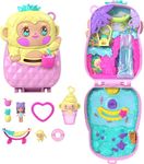 ​Polly Pocket Dolls and Playset, Pineapple Monkey Compact, Travel Toy with 1 Micro Doll, Pet, Hammock, Fruit Themed Accessories​​​