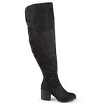 Brinley Co Women's Sall Over The Knee Boot, Black, 7 Regular US