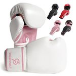 SAEEPABUL S200 Essential Boxing Gloves for Women Suitable for Boxing Kickboxing Mixed Martial Arts Maui Thai MMA Heavy Bag Fighting Training Dopamine Pink, 8oz