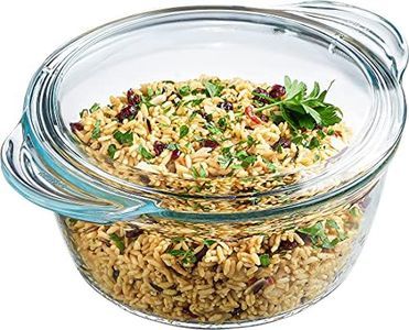 Simax Casserole Dish with Lid, Glass Casserole Dish, Holds 96 Oz (3 Quarts), Oven to Table Serving Dish, Microwave, Dishwasher, and Oven Safe Cookware