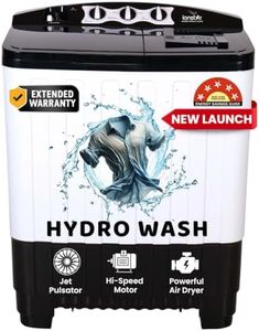 Ionstar 7.5 Kg Semi Automatic Washing Machine - 5 Star Rated - 2025 - Top Load - Jet Pulsator - Magic Filter - Special Air Dryer - Buzzer - Wheels - Powerful Copper Motor - 1500 RPM (STAR75-AQUA-B)