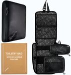 SIDE BY SIDE Hanging Toiletry Bag for Men, Travel Dopp Kit & Shaving Kit