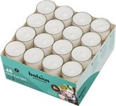 BOLSIUS 48 Unscented Tea Lights in Clear Cups - 8 Burn Hours - Premium European Quality - Consistent Smokeless Flame - 100% Cotton Wick - Dinner, Wedding, Party, Spa, Church, & Home Décor Tealights