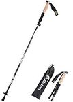 A ALAFEN Walking Stick - Collapsible Trekking Pole for Men and Women,7075 Aluminum Hiking Stick for Seniors(Black)