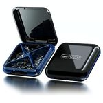 Small Pill Box, Travel Pill Case - Acedada Portable Daily Pill Container, Pill Holder for Purse, Waterproof Compact Medicine Organizer, Vitamin Case, Black