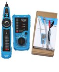 WiredCom® Wire Tracker Network Cable Tester & Tone Generator Kit | RJ45/RJ11 LAN Cable Tester | Wire Finder with Probe | Multi-Function Network Tool Kit (Heavy Blue)