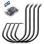 Octopus Circle Hooks Saltwater - 50pcs Fishing Catfish Hook,Offset Fish Hooks for Rigs Size 7/0