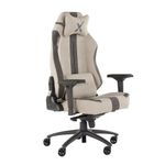 X-Rocker Onyx Gaming Chair, Ergonomic Fabric PC Gamer Chair, Adjustable Chair for Home Office, Office Chair, Lumbar and Head Support Cushions, Velvet & Fabric, Swivel High Back Recliner - GREY