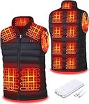 Heated Vest for Men Women 3-Heating-Level Heated Jacket 13 Heating Zones Heated Vest Battery Pack (2XL)