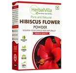 Herbalvilla Hibiscus powder for hair growth (200 Grams) and face pack