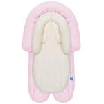 COOLBEBE New 2-in-1 Baby Body Supports for Baby Newborn Infants - Extra Soft Stroller Cushion Pads Car Seat Insert, Prefect for All Seasons, Pink