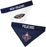 Pets First NBA Dog Bandana - New Orleans Pelicans Reversible Pet Bandana. 2 Sided Home & Away Sports Bandana with a PREMIUM Embroidery TEAM Logo, Large/X-Large