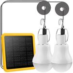 Solar Light Bulbs for Indoor Home and Chicken Coop, Outdoor Waterproof Camping Lamps for Tent, Rechargeable LED Solar Lights for Shed, Night Emergency Power Outage, Outside Use (Chicken Coop Bulbs)