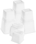 Utopia Bedding 8 Piece Adjustable Furniture Risers (4 High & 4 Short) - Heavy Duty Riser with Strong Space saving - Bed Riser, Table Riser, Chair or Sofa Riser (3, 5 or 8 Inch) - White