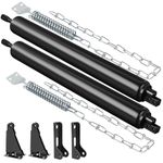 Sartatue Storm Door Closer, 2PCS Heavy Duty Screen Door Closers with Protector Chains Spring, Storm Door Bracket Kit Compatible with Andersen/Emco/Larson/40201 (Closer and chain, 2 Packs(Black))