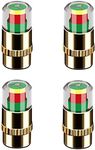 ANKI HAPPIGO 4Pcs Car Tire Pressure Monitor Valve Stem Caps Sensor Indicator 3 Color Eye Alert