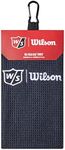 Wilson Staff Unisex Golf-Towel, Triple Folded, TRI FOLD, Microfibre, Black, One size fits all, WGA9000102