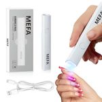 UV Nail Light, MEFA Handheld UV Nail Lamp with 2 Timer Settings, Portable Cordless Rechargeable USB Nail Light for Gel Nail Polish Fast Curing, LED Nail Lamp for Home DIY Salon Women Gifts